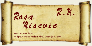 Rosa Mišević vizit kartica